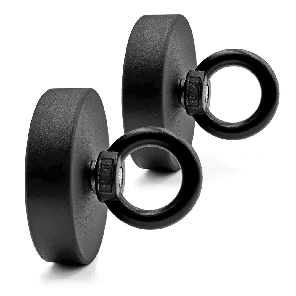 D16~D42mm Heavy Duty Neodymium Fishing Hook N52 Super Strong Rare Earth Magnet with Countersunk Hole Eyebolt Salvage