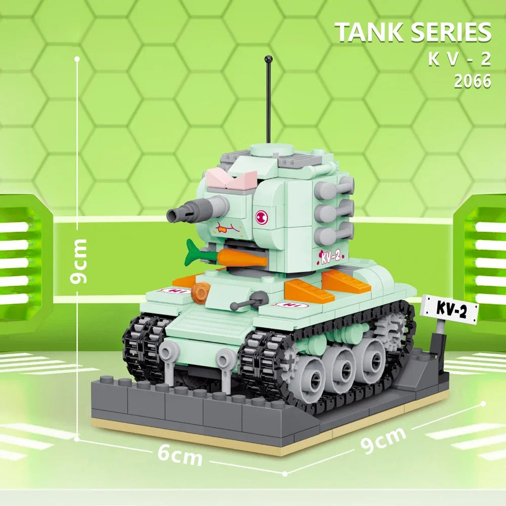 KNEW BUILT Mini Tank Building Blocks Kid Learning Toys Educational Bricks Military Model Construction Set for Children Gift