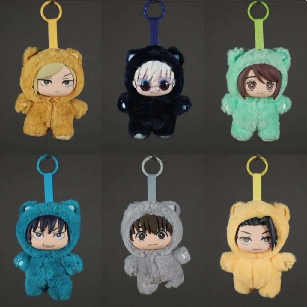 HOT Jujutsu Kaisen S2 Cat Park Party Gojo Toji Fushiguro Geto Suguru Blind Box Plush Bag Charm Collectible Model  Christmas Gift