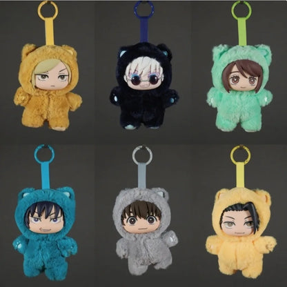 HOT Jujutsu Kaisen S2 Cat Park Party Gojo Toji Fushiguro Geto Suguru Blind Box Plush Bag Charm Collectible Model  Christmas Gift