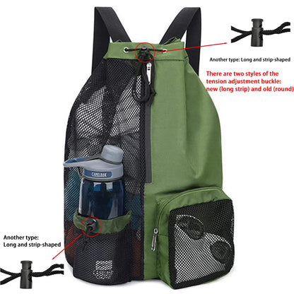 Drawstring Beach Storage Bag Sports Backpacks Basketball Bag Men Women Beach Backpacks Summer Swim Rucksack Mesh Sports Bag