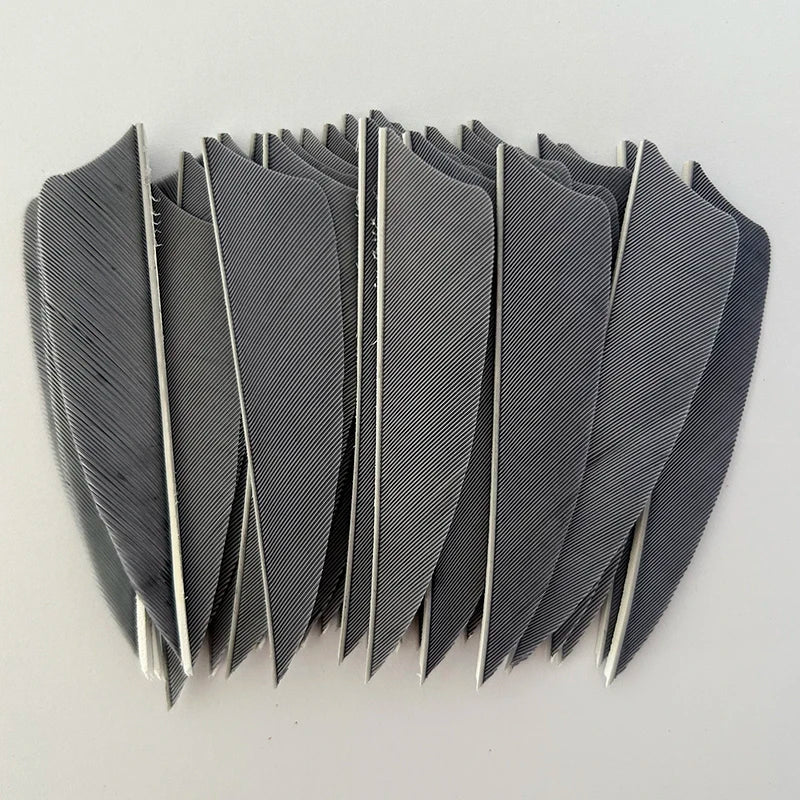 50Pcs 3 Inch Turkey Arrow Feathers Right  Wings Shield Cut Archery Feather Fletching for Bow and Arrow Accessories