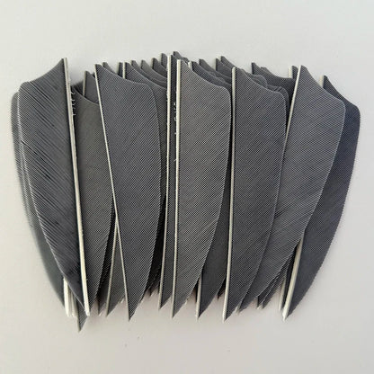 50Pcs 3 Inch Turkey Arrow Feathers Right  Wings Shield Cut Archery Feather Fletching for Bow and Arrow Accessories
