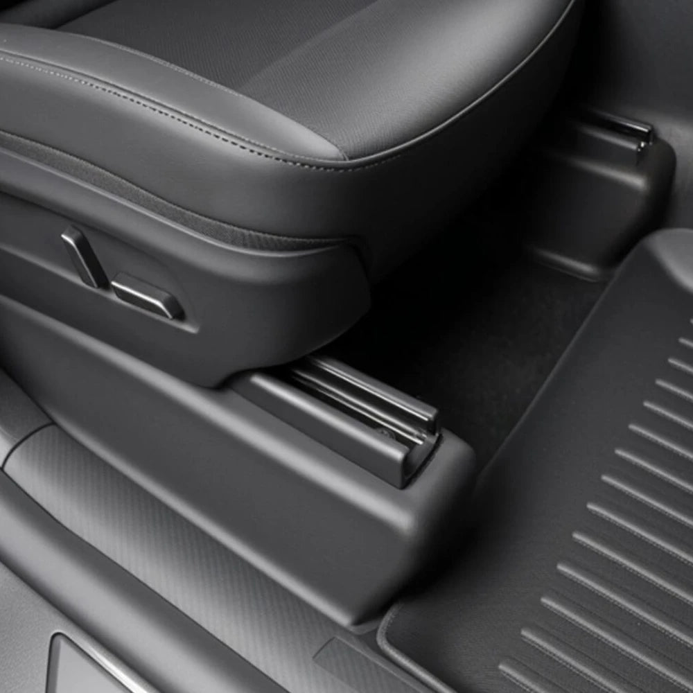 For Tesla Model Y Juniper 2025 2026 Under Seat Corner Guard Seat Slide Rail Protector Cover Anti-Kick Decor Flocking Accessories