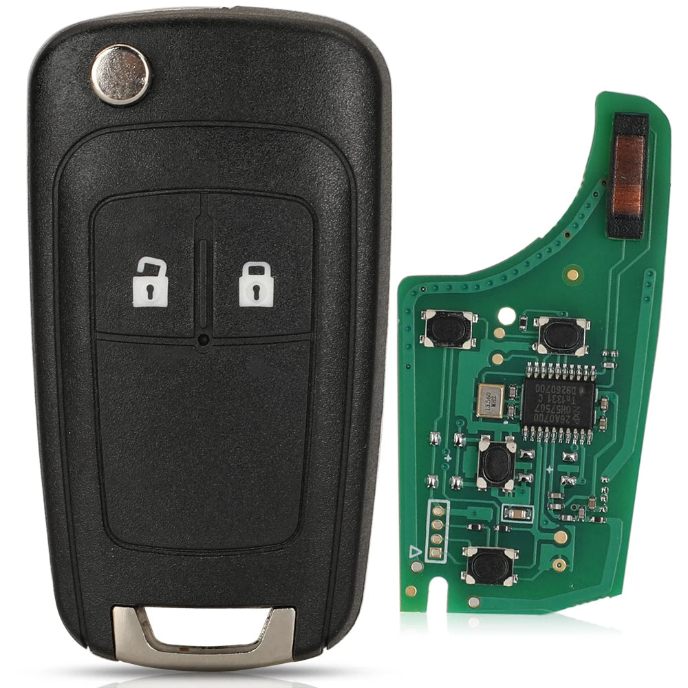 jingyuqin 2/3/4/5 Buttons Car Remote Key DIY for OPEL/VAUXHALL Astra J Corsa E Insignia Zafira C 2009-2016 315 / 433MHz PCF7937E