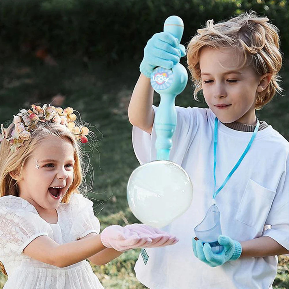 Elastic Smoke Bubble Machine USB Rechargeable Portable Bubble Maker Elastic Bubble Fog Wand for Kids  Electric Bubble Blower
