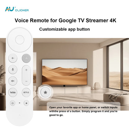 New RC-BT1991-V1 Replacement Remote Control Fit For Google TV Streamer 4K HDR Voice Remote Control with Find My Remote Feature
