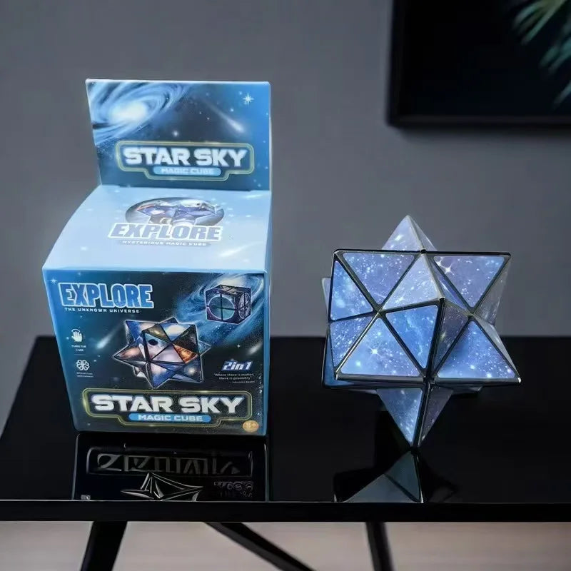 Multifunctional 1-in-1 2-in-1 3D Starry Sky Magic Cube Puzzle Toy Stress Relief Educational Toy for Boys Girls