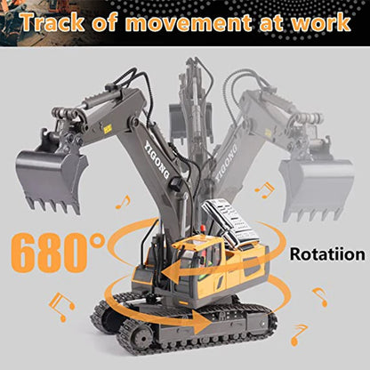 1:20 RC Excavator Dumper Car 2.4G Remote Control Engineering Vehicle Crawler Truck Bulldozer Toys for Boys Kids Birthday Gifts