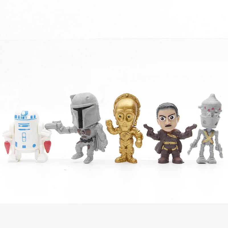 14pcs/set Darth Vader The Manda lorian DIN DJARIN Baby Yoda Skywalker R2-D2 C-3PO BB-8 Action Figure Movie Cartoon PVC Model