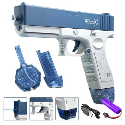 43cm Electric Water Guns For Adults Powerful Squirt Automatic Water Suction Water Blasters Summer Outdoor Beach Toy For Kid Gift