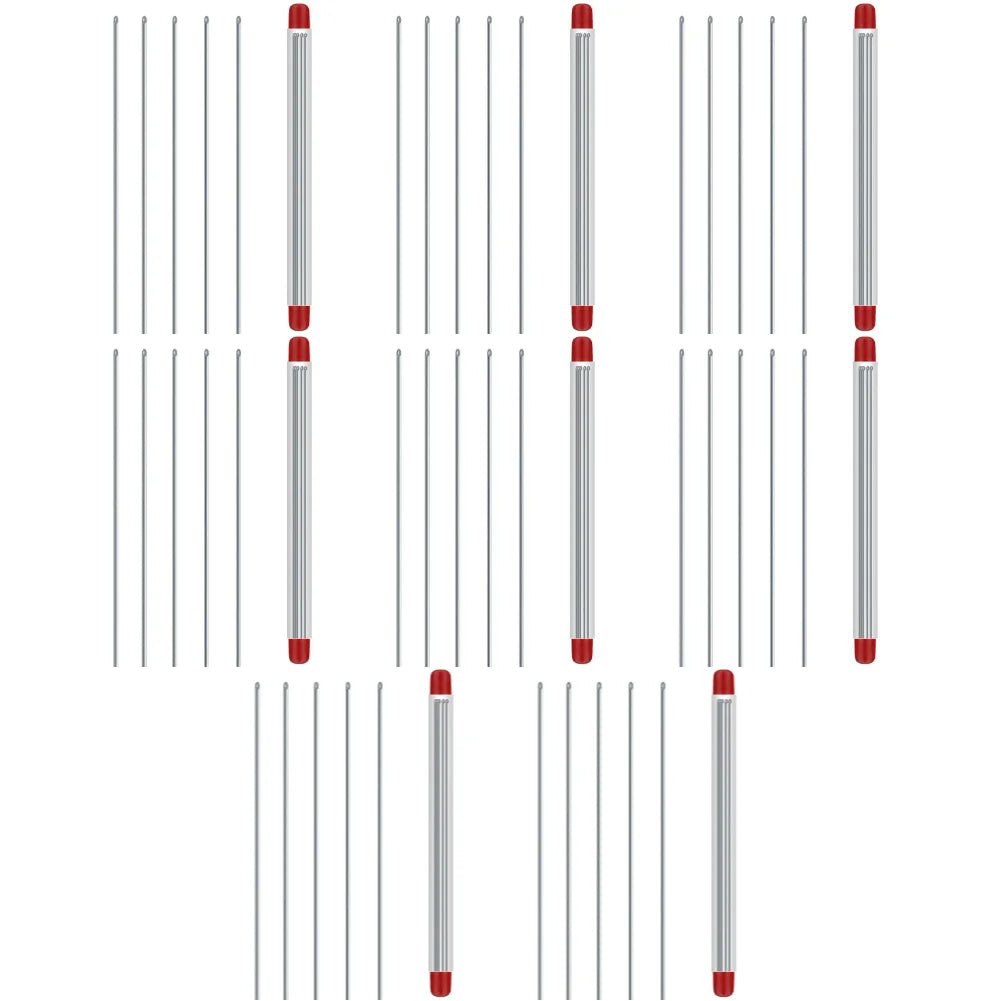 5-20Pcs Earthworm Hooking Needle Stainless Steel Earthworm Gas Needle Portable Hollow Fishing Worm Penetrating Driller Fish Tool