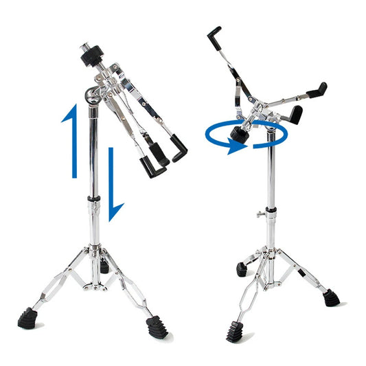 Adjustable Height Portable Snare Drum Stand - Instrument Holder Base Drum Bracket for 12'' to 14'' Diameter Drums