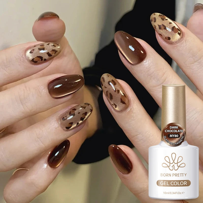 BORN PRETTY 10ml Brown Purple Black Red Cat Magnetic Gel Polish Manicure Soak Off UV Gel Nail Art Varnish Autunm Winter Nails