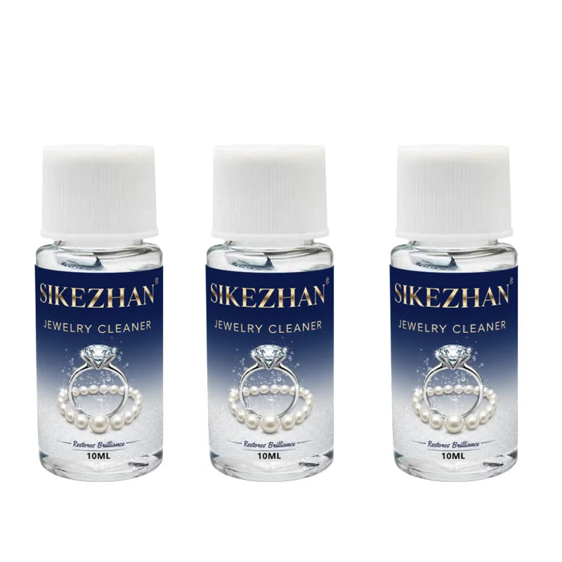 Jewelry Cleaning Liquid, Restore Luster, Remove Tarnish/Oil, Safe for Gold Silver Platinum & Diamonds, Rings/Necklaces/Earrings