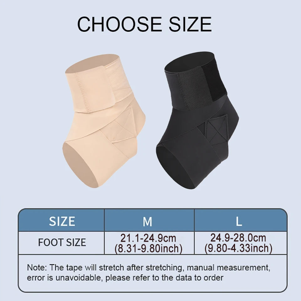 1Pcs Slim Ankle Guard Injury Recovery Ligament Strain Ankle Sprain Immobilization Adjustable Fit Pressure Straps Ankle Support