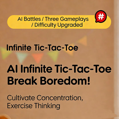 AI Electronic Chess & Tic Tac Toe Set-Educational Brain Teaser, Perfect Gift for Kids & Family Game Night