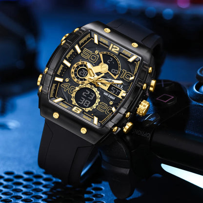 SMAEL 8109 Digital Watch Men Outdoor Sport 5ATM Waterproof LCD Electronic Male Quartz Watches for Men's Chronograph Wristwatch