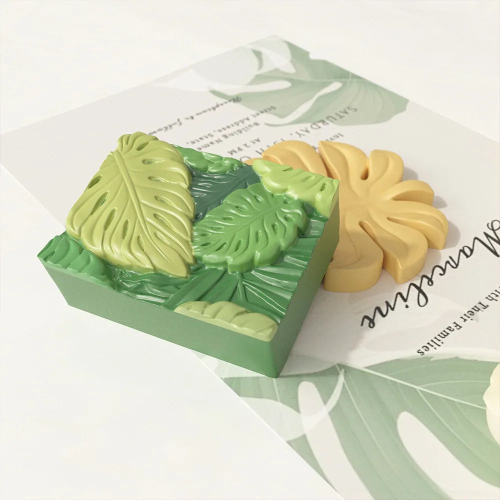 3D Tropical Leaves Silicone Mold for Handmade Soap Candle Resin Macking Molds DIY Art Crafts Aromatherapy Gypsum Ornaments Mould