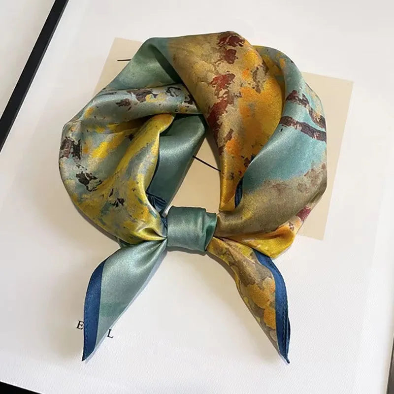 Scarf 100% Silk Bandana Women Square Scarves Wrap Kerchief Spring Fashion Luxury High Quality Headband Hijab Shawls 2026