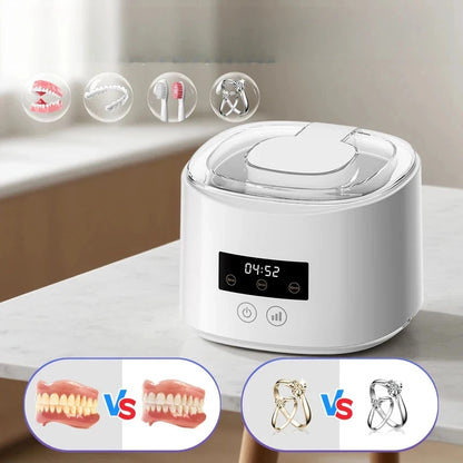 NEW HOT Small portable cleaning machine full-automatic household cleaning jewelry braces contact lens cleaner