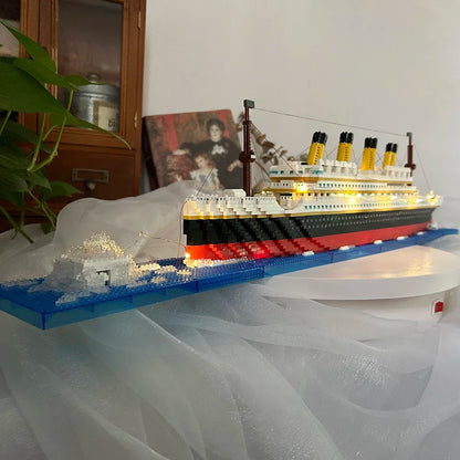 KNEW BUILT 6 Kinds Titanic Model Cruise Ship Building Block for Adult Micro Mini Brick Toy Perfect Gift Entertainment Decoration