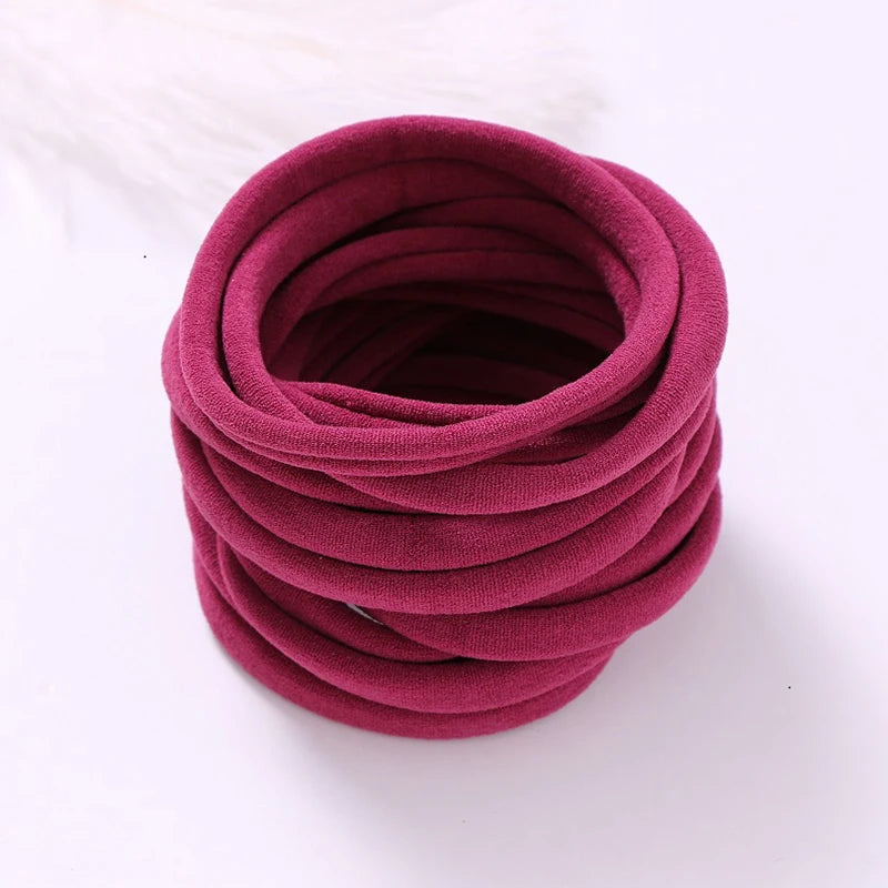 10pcs/lot Nylon Headband Baby Girl Accessories For Children's Hair Elastic Bands For Girls Toddler Headdress Baby Turban