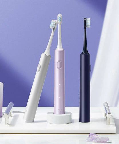 Mijia Sonic Electric Toothbrush T302 3colors 4 Brush Heads IPX8 Water Proof 360° Wireless Charging 4 Modes Cleaning Teeth