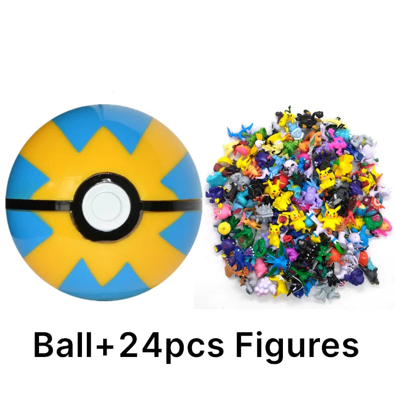 аниме фигурки Toys 7Cm Elf Ball 2-3cm Anime Action PokeBall Figures Monster Toy Model Dolls Children Christmas Gift