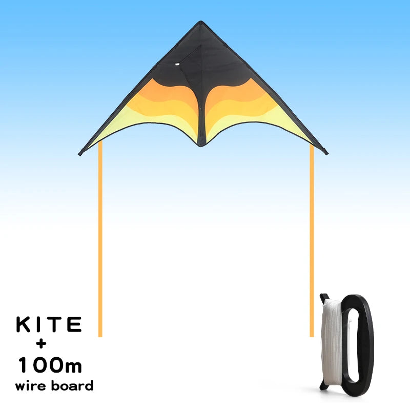 YongJian Large Beach Delta Kite for Adults  Extremely Easy to Fly for Beginners Comes with 100m String Kite Handle