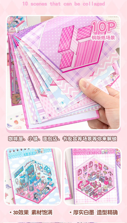 Mr.Paper 30Pcs 3D Miniature Scene Stickers, Layered Diorama Decals for Journal Scrapbooking, Puzzle Craft DIY Stress Relief