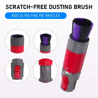 Traceless Dust Brush Part Fit for Dyson V7 V8 V10 V11 V15 Part Vacuum Cleaner Accessories Replacement Dusting Brush Attachment