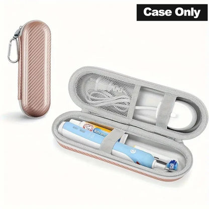 1pcs Electric Toothbrush Travel Case for Oral-B Pro/iO, Philips Sonicare, Oral B Toothbrush Case for Brush Heads & Accessories