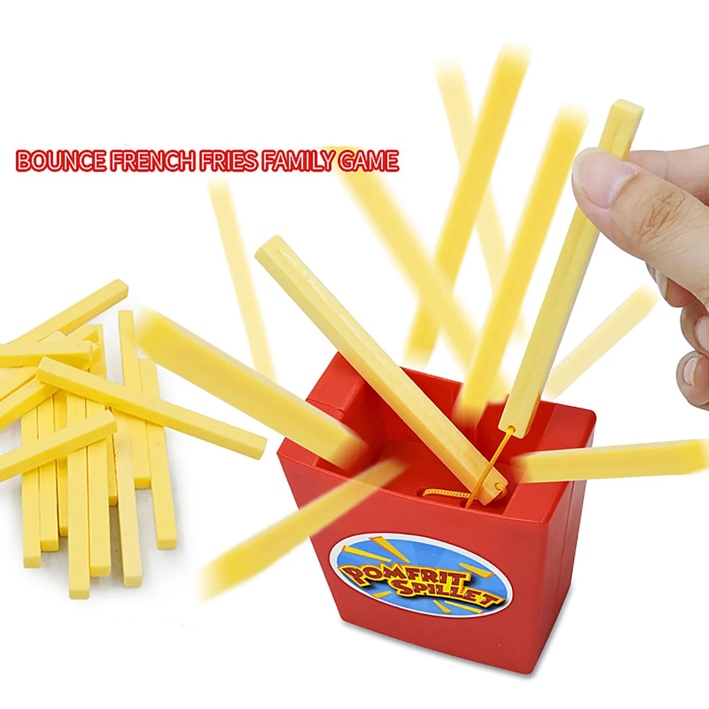 Flying french fries Desktop game puzzle for parent-child interaction tabletop game party props bounce french fries for kids gift
