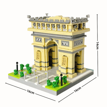 KNEW BUILT Huge New Swan Stone Castle Micro Mini Bricks for Adults Huge Assemble Architecture Toys Kits Diamond Build Blocks