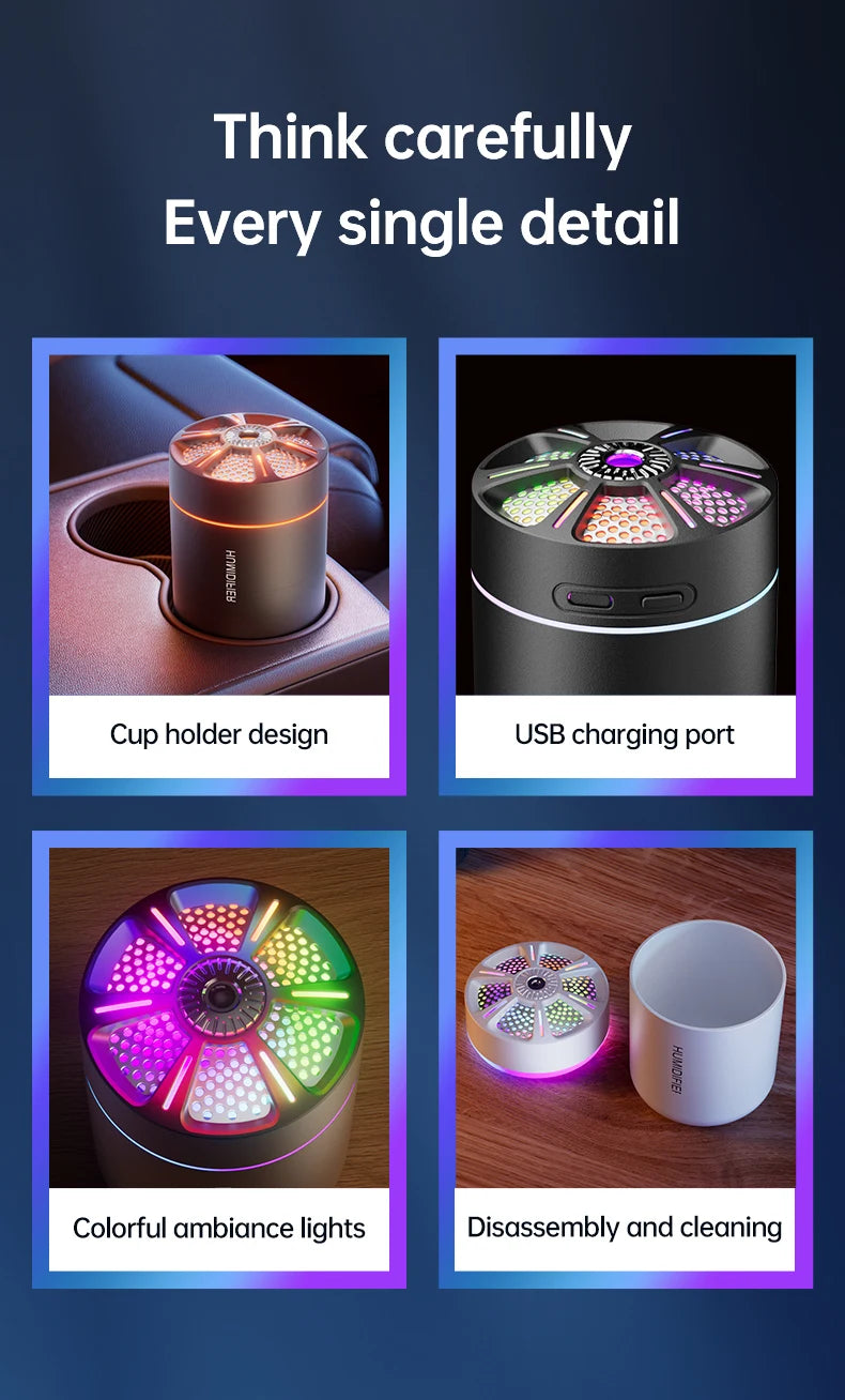 180ML mini air humidifier aromatherapy diffuser essential oil aromatherapy spray household bedroom car mounted mute humidifier
