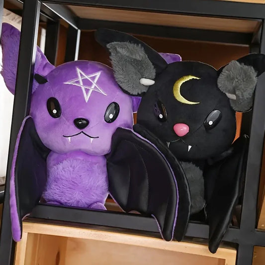Cute Dark Series Bat Doll Halloween Simulated Plush Toys Exquisite Party Decorate Household Atmosphere Ornaments Festival Gifts