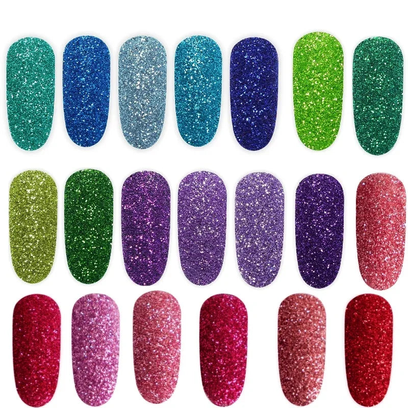 50g Extra Fine Glitter Holographic Laser Dazzling Nail Glitter Powder Art Crafts Resin Tumbler Decoration Shiny Flakes Sequins