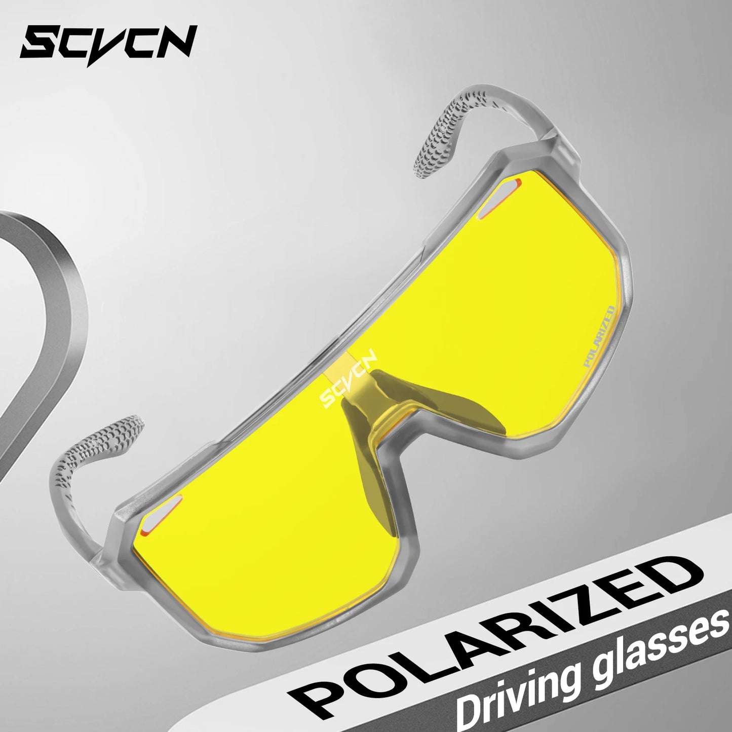 SCVCN New Yellow Polarized Cycling Sunglasses Men Bike MTB Driving Glasses Women Outdoor Sports Hiking Fishing UV400 Glasses