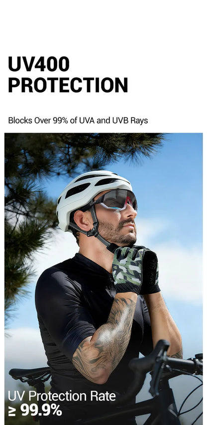 SCVCN Photochromic Cycling Sunglasses Outdoor Sports Running Drving Glasses Road MTB Bicycle Goggles  UV400 Safety Bike Eyewear