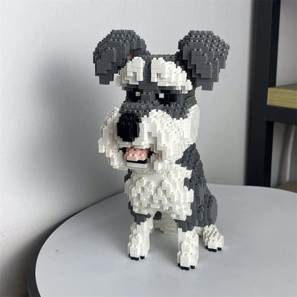 Knew Built Schnauzer Dog Model Micro Mini Building Blocks Toy Perfect Toy for Pet Enthusiasts Lovely Display Piece Dachshund Pet
