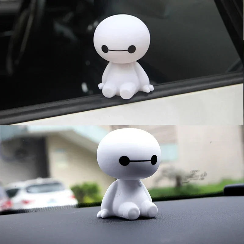 Cartoon Baymax Robot Shaking Head Figure Car Ornaments Auto Interior Decorations Big Hero Toys Ornament