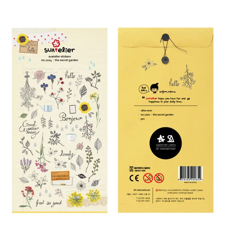 Korean Brand Suatelier Collection Daily Food Vlog Stickers DIY Scrapbooking Journey Diary Stationery Stickers Supplies