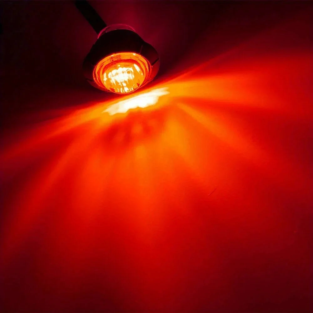 10PCS 12V LED Side Marker Lights Clearence Front Rear  Indicators Light for Truck Car Bus Trailer Van Caravan Boat Taillight