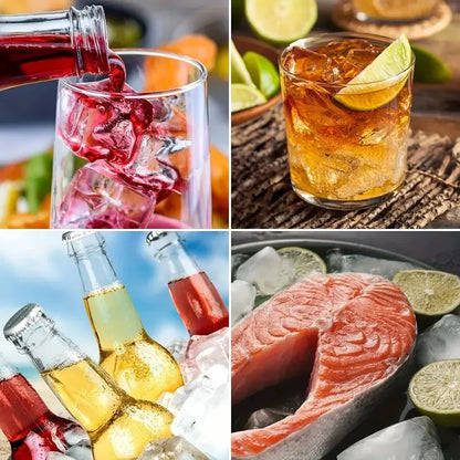 【Hot sales】1pc, Ice Cube Tray With Lid, 6 Cavity Flexible Food Grade Silicone Ice Cube Mold, Ice Trays For Freezer