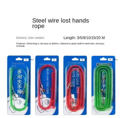 LINNHUE steel wire rope guard rod rope fishing rope big telescopic fishing fishing high elastic fishing rod automatic telescopic