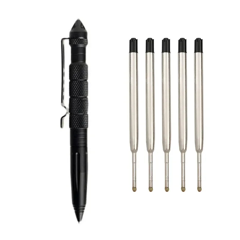 High Quality Aluminum Anti Skid Self DEFENCE Ballpoint Pens Multi Functional Tactical Pen Office Accessories School Supplies