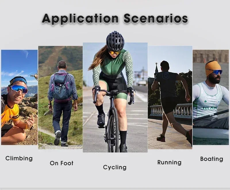 SCVCN New Sports Men UV400 Cycling Glasses Bike Sunglasses Outdoor Eyewear  MTB Bicycle Women Riding Hiking Goggles