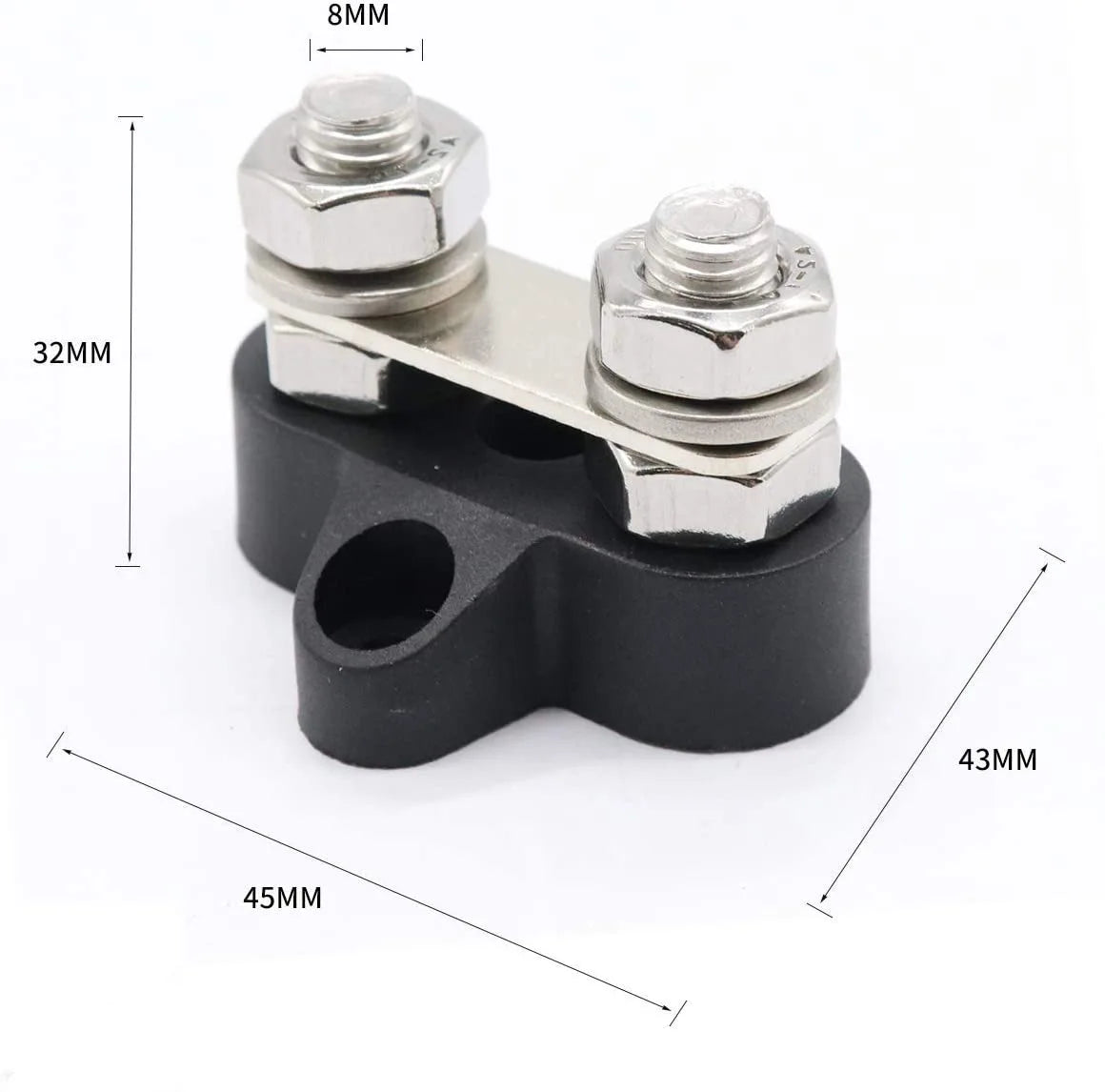 Bus Bar Terminal Block Battery Power Stud Junction M6 M8 BusBar Heavy Duty Power Distribution Stud for Car Truck RV Boat