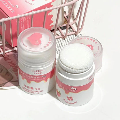 Hair mark powder cosmetic filling reissue artifact fluffy powder lazy powder powder control oil non-washing powder girl